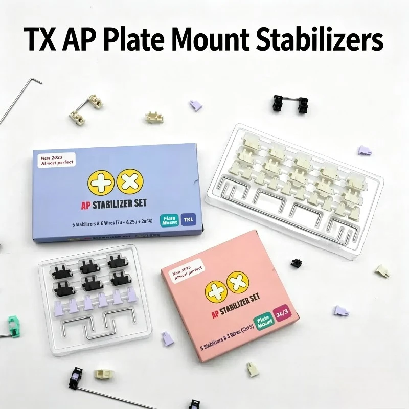 TX AP Keyboard 2/6.25/7U Plate-mount Stabilizer Custom Original TPU Stainless Steel Core POM for Mechanical Keyboard Accessories