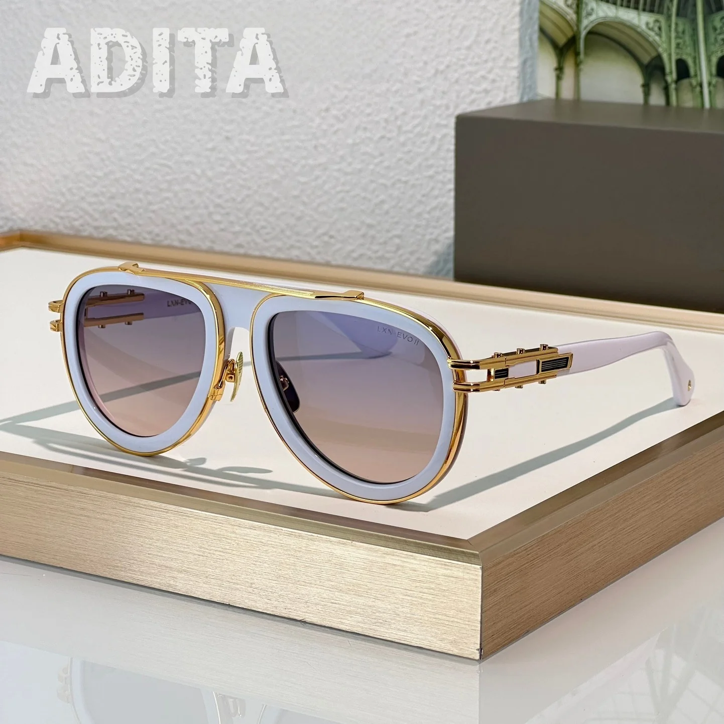 

ADITA LXN EVO II DTS403 Top Quality Sunglasses for Men and Women Punk Luxury Acetate Titanium Designer Sunglasses Frames