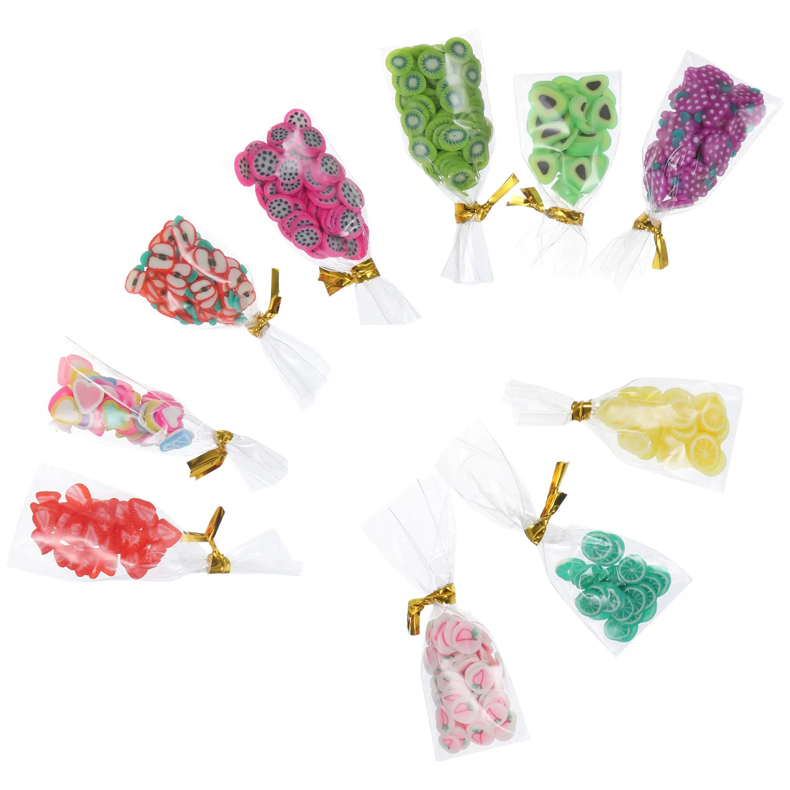 Ensemble de collations aux bonbons, 10 pièces, jouets miniatures en caoutchouc, ornements pratiques multifonctions décoratifs, Mini collations emballées sur les aliments