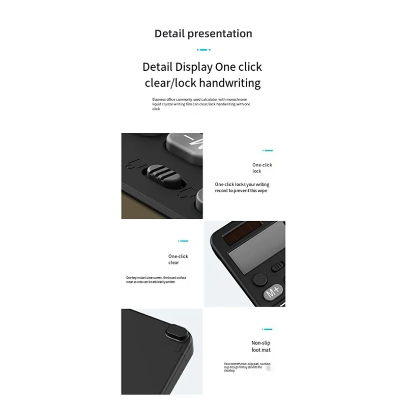 

ZH70 Handwriting Tablet Desktop Calculator Financial Accounting Calculator Office Writing Draft Memo Handwriting Tablet Durable