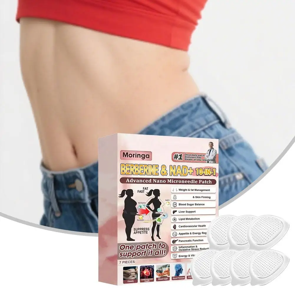 Natural Moringa Extract Metabolism Support Patch Boosting Energy Metabolism Weight Management Nano Microneedle Body Care Sticker