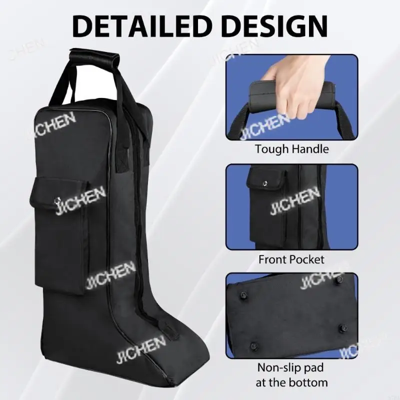 

Neu Portable Oxford Fabric Equestrian Boot Storage Bag For Dust Protections And Easy Cleaning During Travel And Commuting
