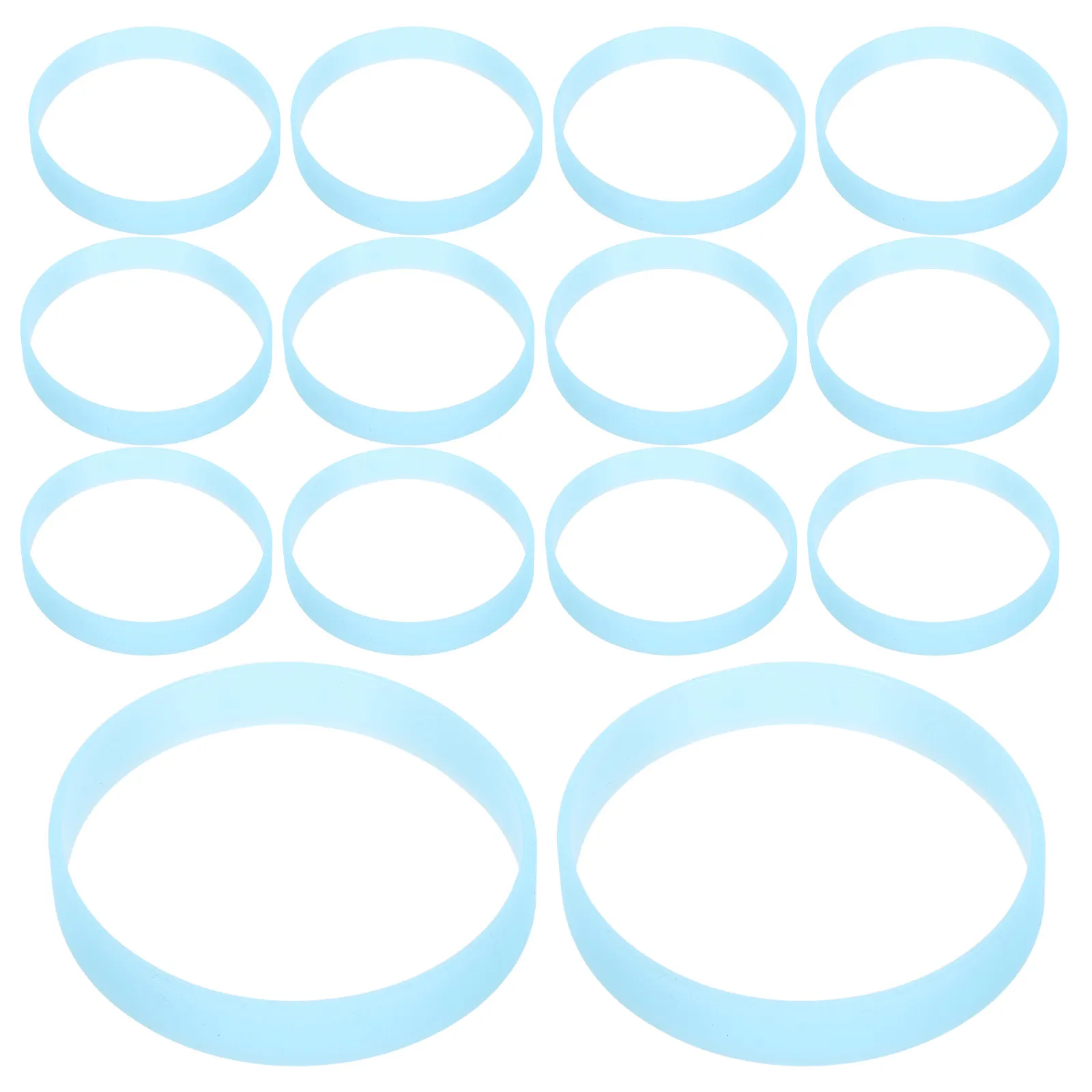 

40Pcs Glow in The Dark Silicone Wristbands Plain Solid Color Sports Bracelets Waterproof Glow Silicone Bands for Outdoor