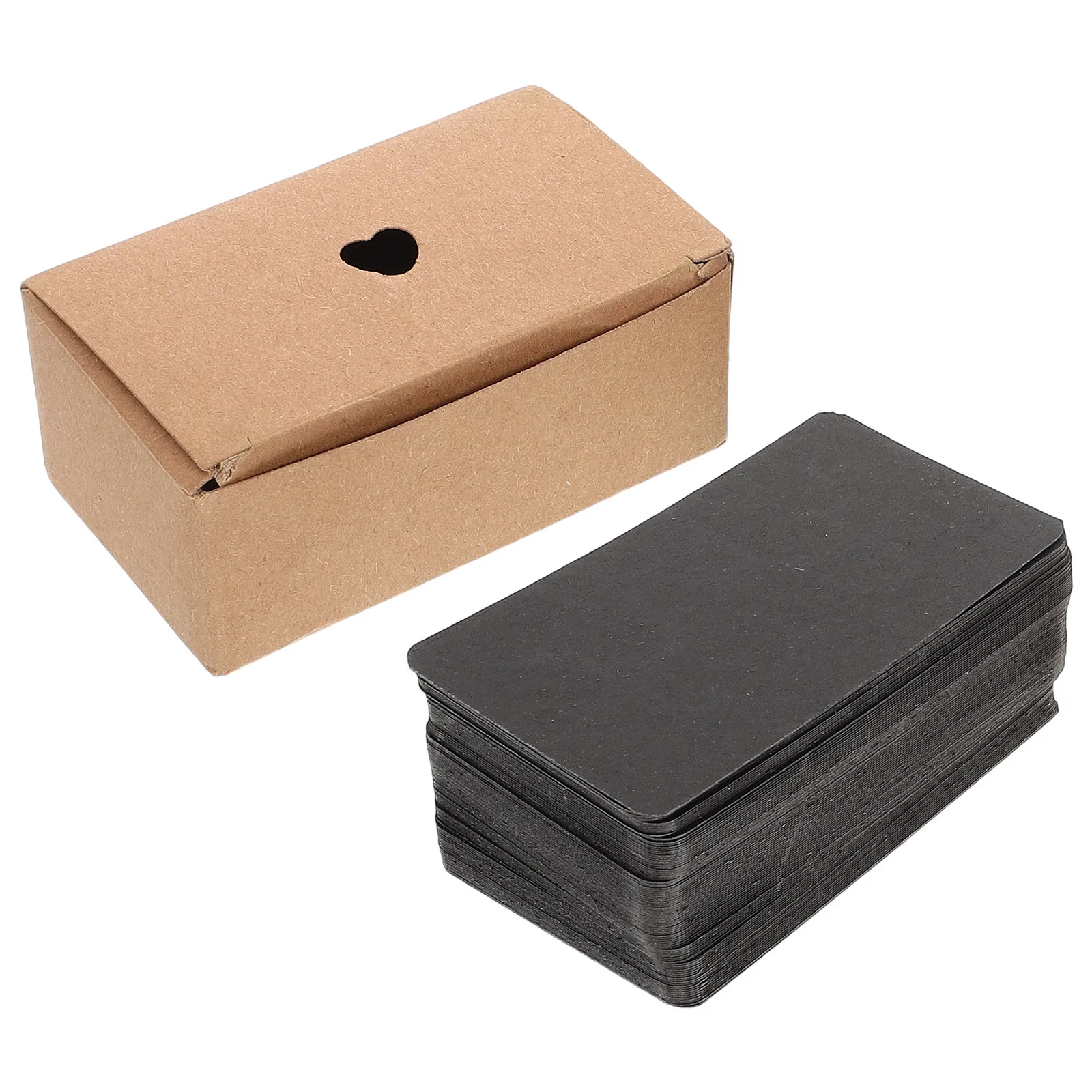 

100Pcs Black Blank Index Cards Thick Paper to Write on Versatile for Learning Entertainment Collecting Card Making