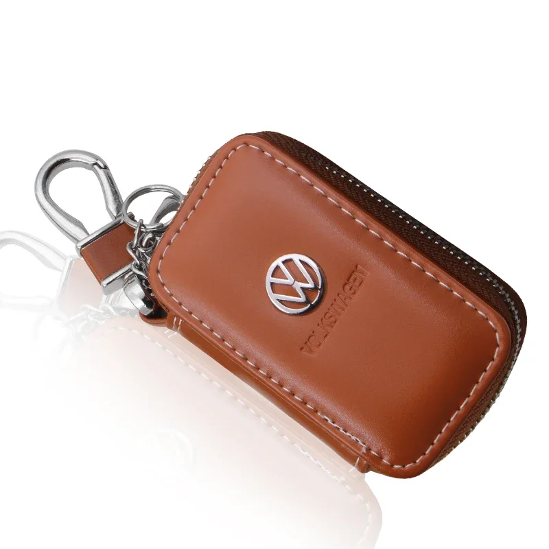 Car Key Holder Pouch Wallet Housekeeper Key Case Mini Card Bag For Volkswagen VW Jetta MK5 MK6 Golf-4 5 6 7 Passat 3B7 601