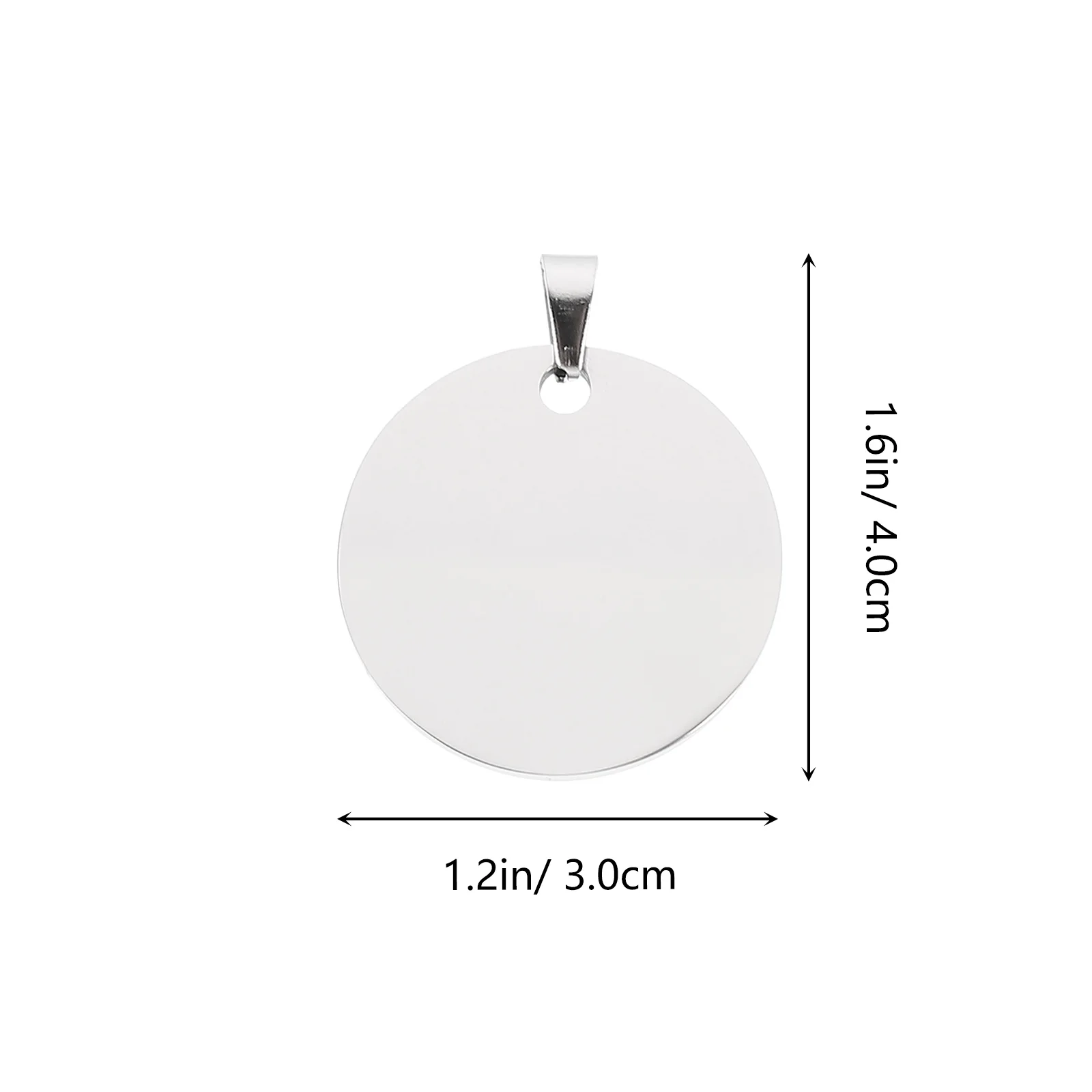 10 Pcs Necklace Pendant Titanium Steel Tag Tags for Engraving Blank Stamping Style Necklaces