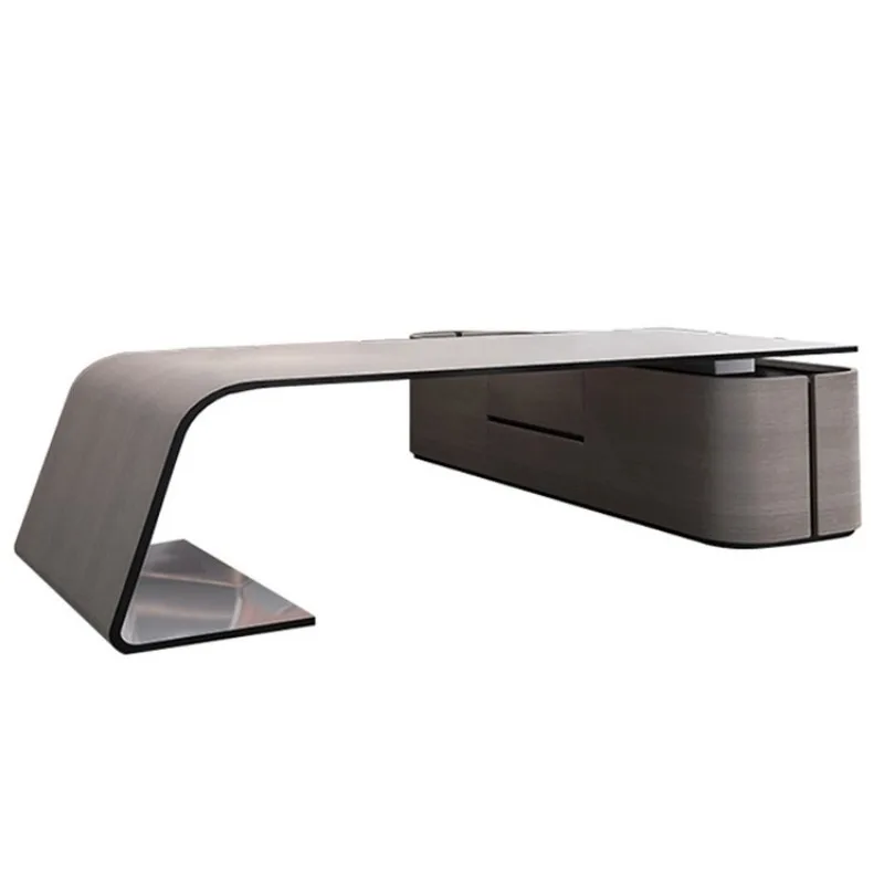 

Стол босса Стол президента Простая современная атмосфера Один босс Большой офис Генеральный менеджер Высококлассный