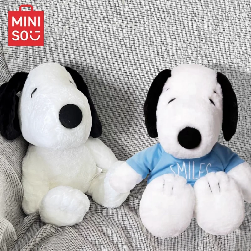 

Miniso Snoopy Sitting Plush Doll Birthday Party Series Pillow Decoration Christmas Gift Cute Model Toys Animation Peripherals