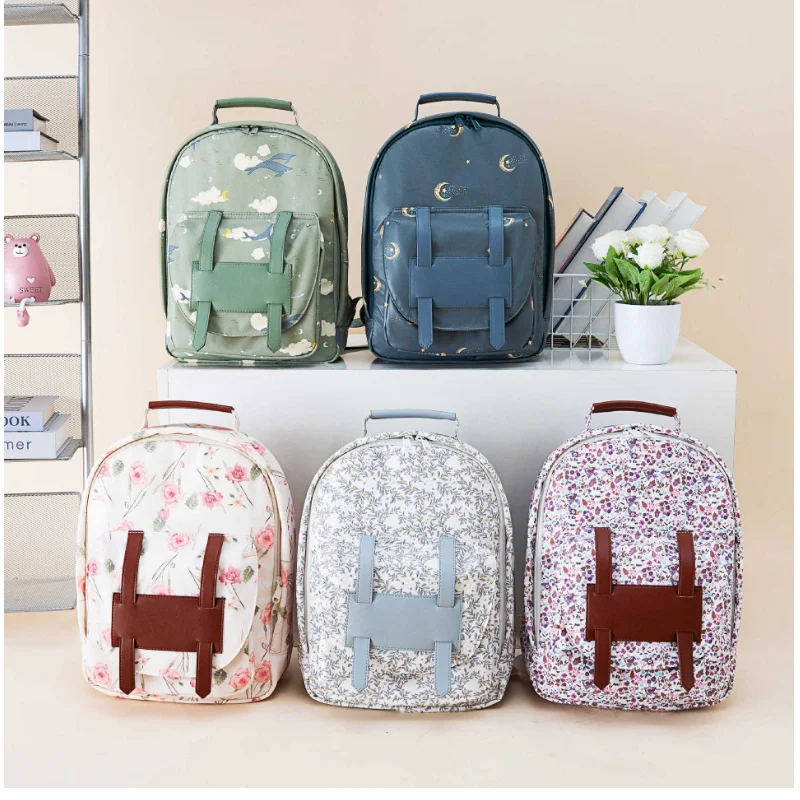 

Children's Backpack 2025 Fall Cartoon Print Boys Girls Travel Backpack Cotton Cute Kindergarten Baby School Bag Kids Clothing