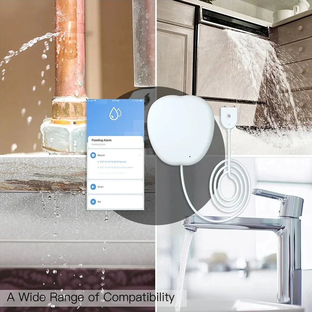 

Новый Tuya Wi-Fi умный датчик затопления, детектор утечки воды, уведомление о наводнении, сигнализация о переполнении, система умной жизни