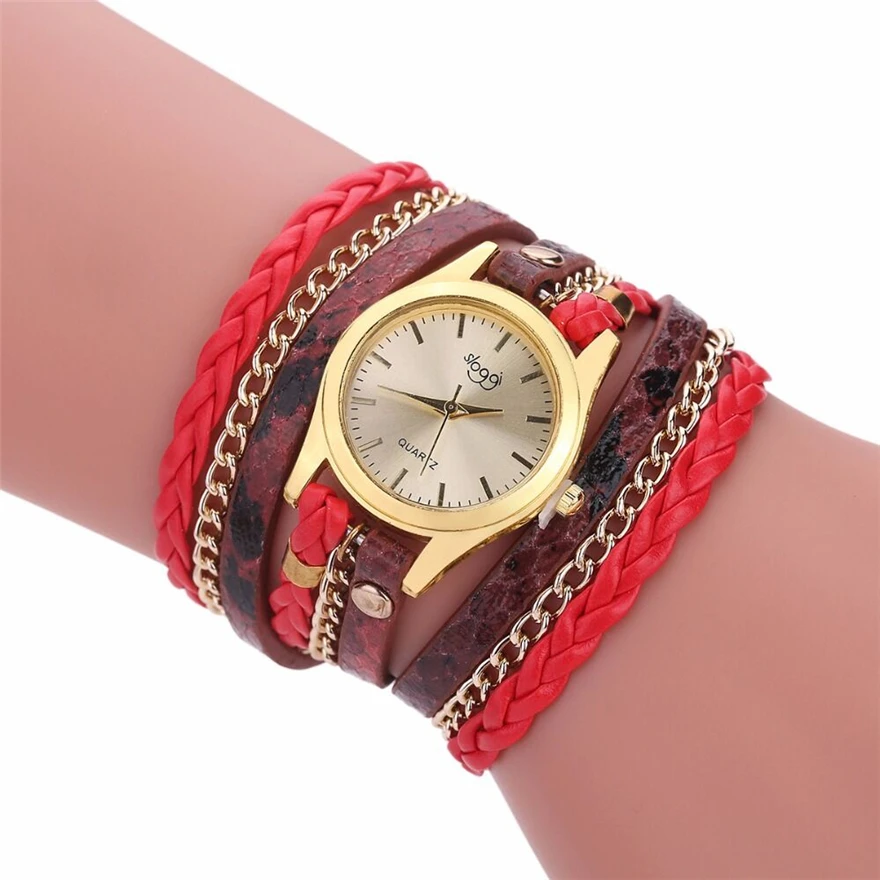 2023 Luxury Watches Women\'s Sexy Snake Pattern Circled Bracelet Watch Woven Twist Trend Watch Alloy Quartz Watch for Women reloj