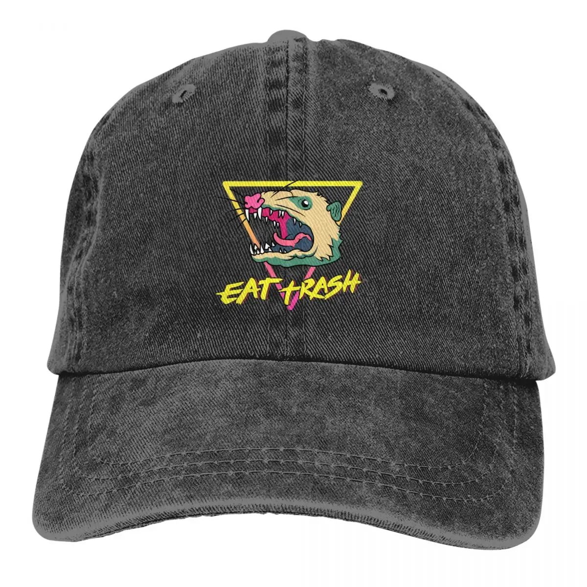 

Pure Color Dad Hats Possum Eat Trash Women's Hat Sun Visor Baseball Caps Opossum Peaked Cap