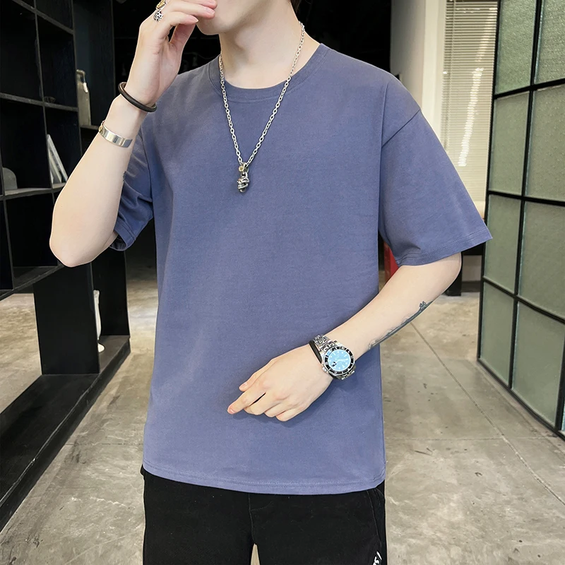 Reflect Light Tshirt Men Solid Short Sleeve Streetwear