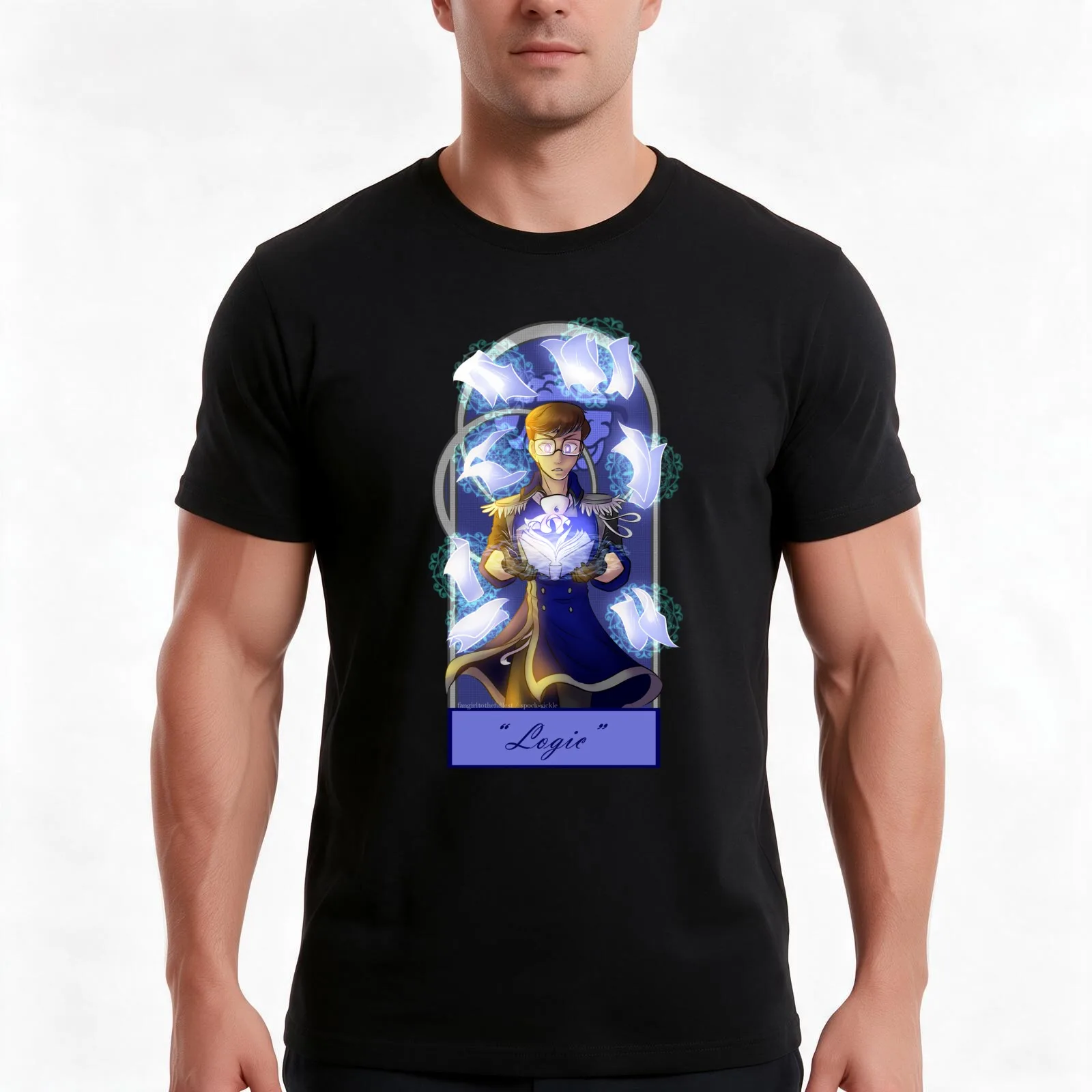 Royal Sides - Logan Sanders: Magic Books T-Shirt, Summer Casual Cotton Tee, Oversized Streetwear Tops, Vintage Graphic Print