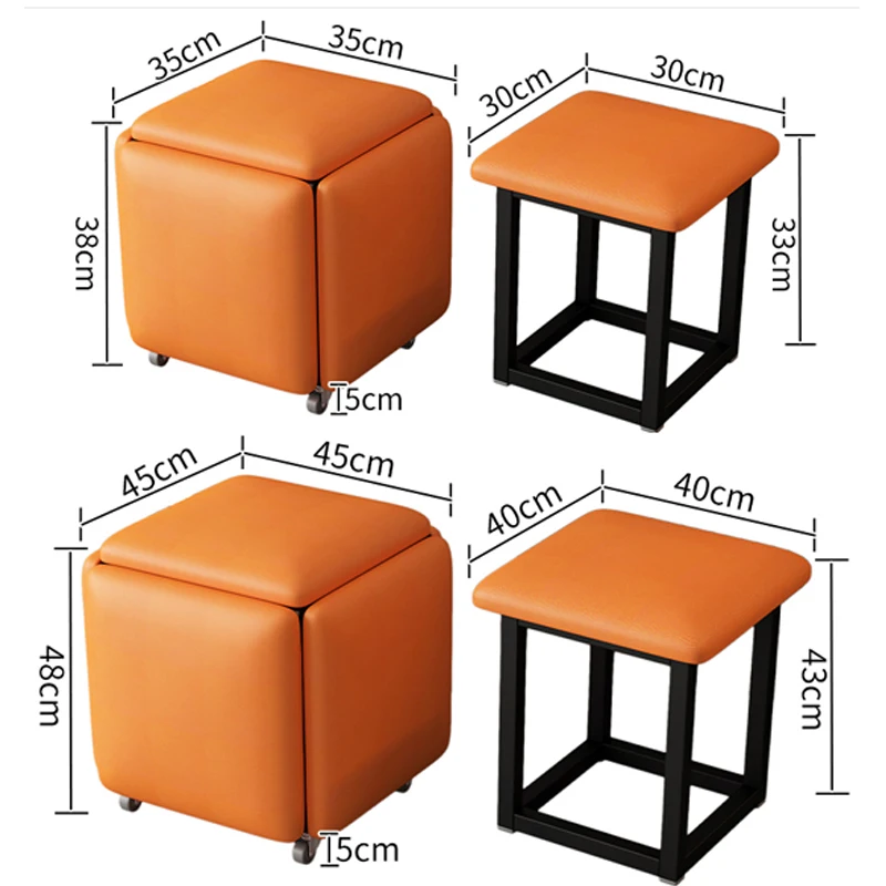 Nordic meble do domu 5 w 1 Sofa miękki stołek do jadalni wieżowce składane stołki stolik kawowy do salonu tworzą krzesła