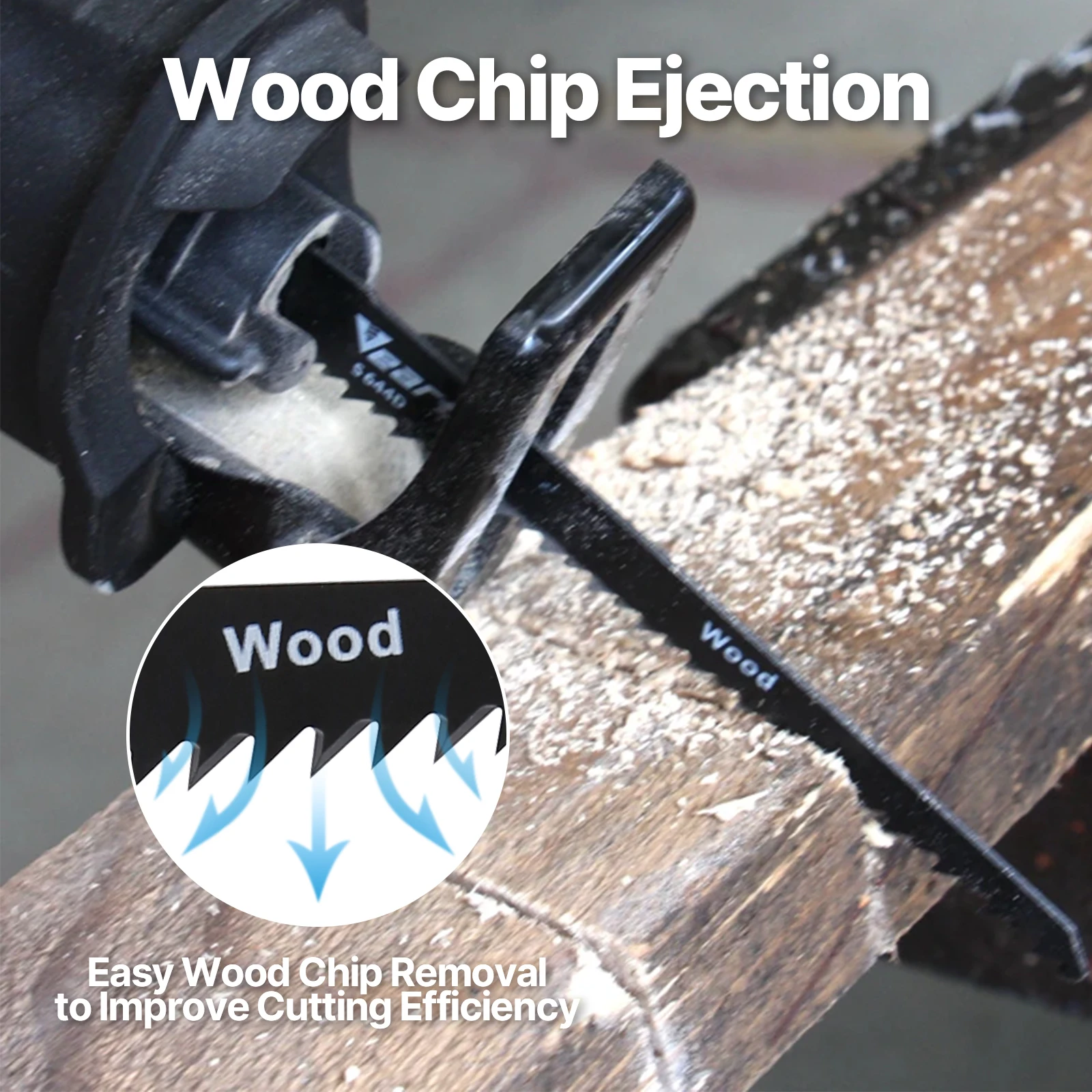 Vearter S644D 5PCS/Set 6inch Reciprocating Saw Blades 6TPI HCS 150mm Sabre For Cutting Wood PVC For Bosch Makita Dewalt DIY Tool