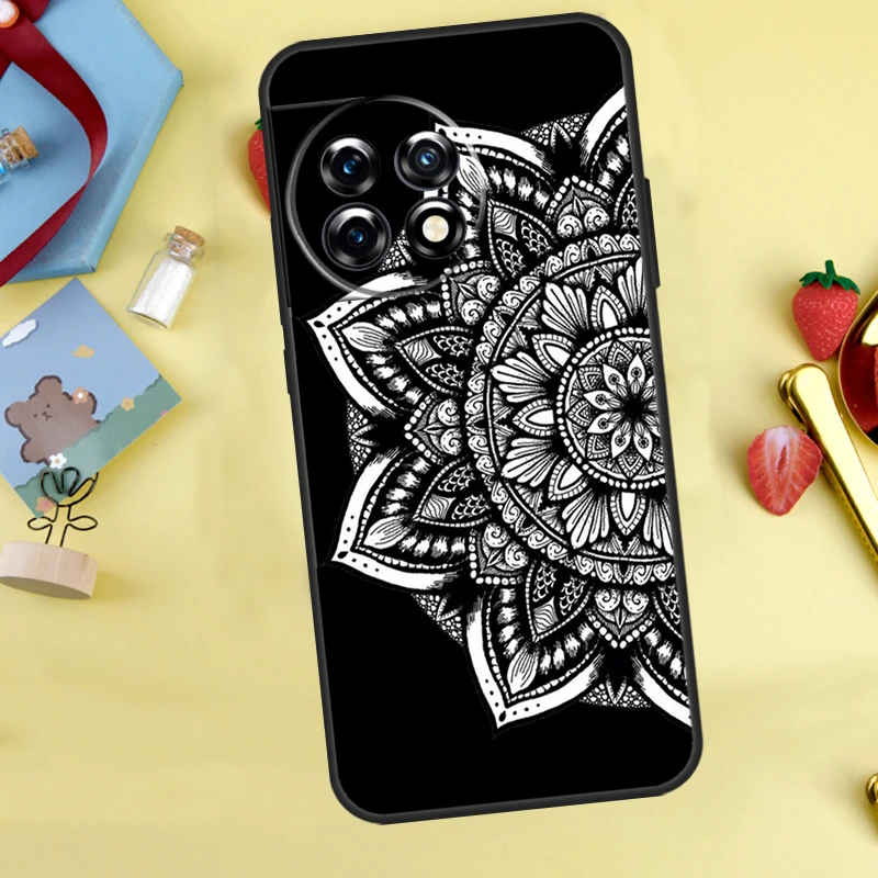 حافظة أنيقة بتصميم زهور ماندالا لهاتف OnePlus 15 13 12 11 10 9 13T 13R 12R 10R 10T 8T Nord 5 CE 4 3 2 Lite N20 N30 #5