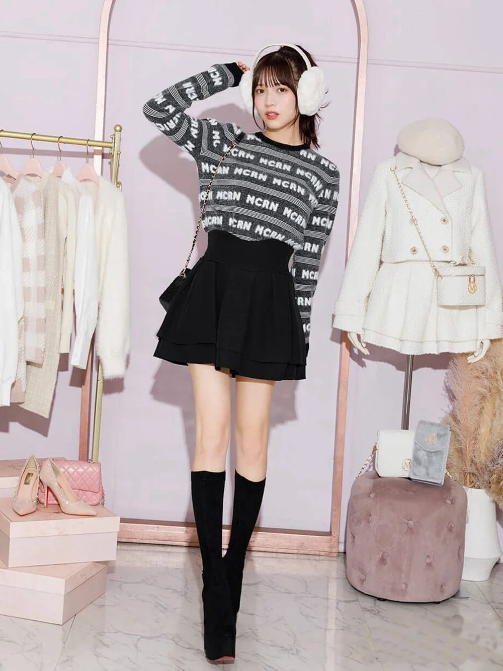 Japanese Style Mini Skirts for Women Mine Mass-Produced Sweet Black Skirt Culottes Autumn Summer Ruffled Pleated Short Skirt