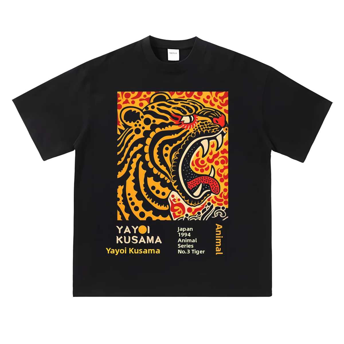 Loose Unisex Short Sleeve T-Shirt Polka Dot Tiger Print  Art Casual Cotton Top for Men And Women Summer Fashion Tee