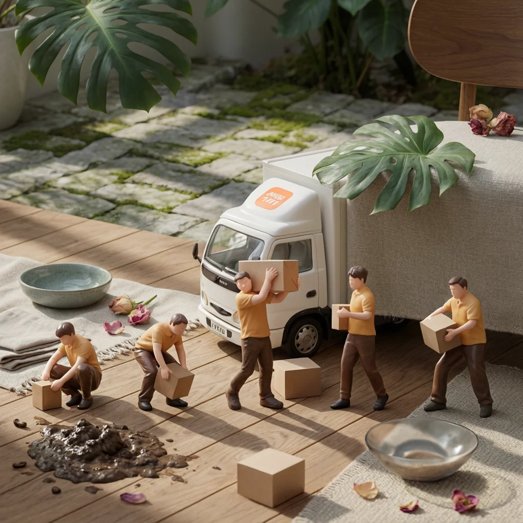 5 Pieces Miniature Courier Figurines Lifelike Delivery Figures with Boxes Miniature Figure Decorative Miniatures Sturdy