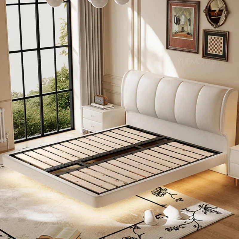 

Modern Luxury Pretty Double Bed Frame Storage Modern White Loft Bed Adults Villa Desk Computer Cama Infantil Hotel Furniture