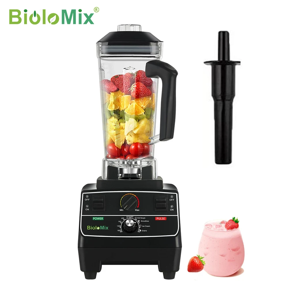BioloMix Professional Smart Blender – 2200W, 2L BPA-Free Jar, Pre-Programmed Timer, Ideal for Smoothies, Ice & Food Processing