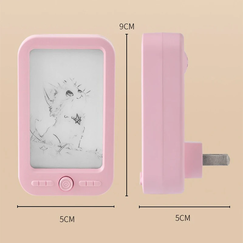 LED Mini Painting Night Light Switch Plug-In LED Light Eye Protection Night Light Lamp Use For Bedside Baby Feeding Living Room