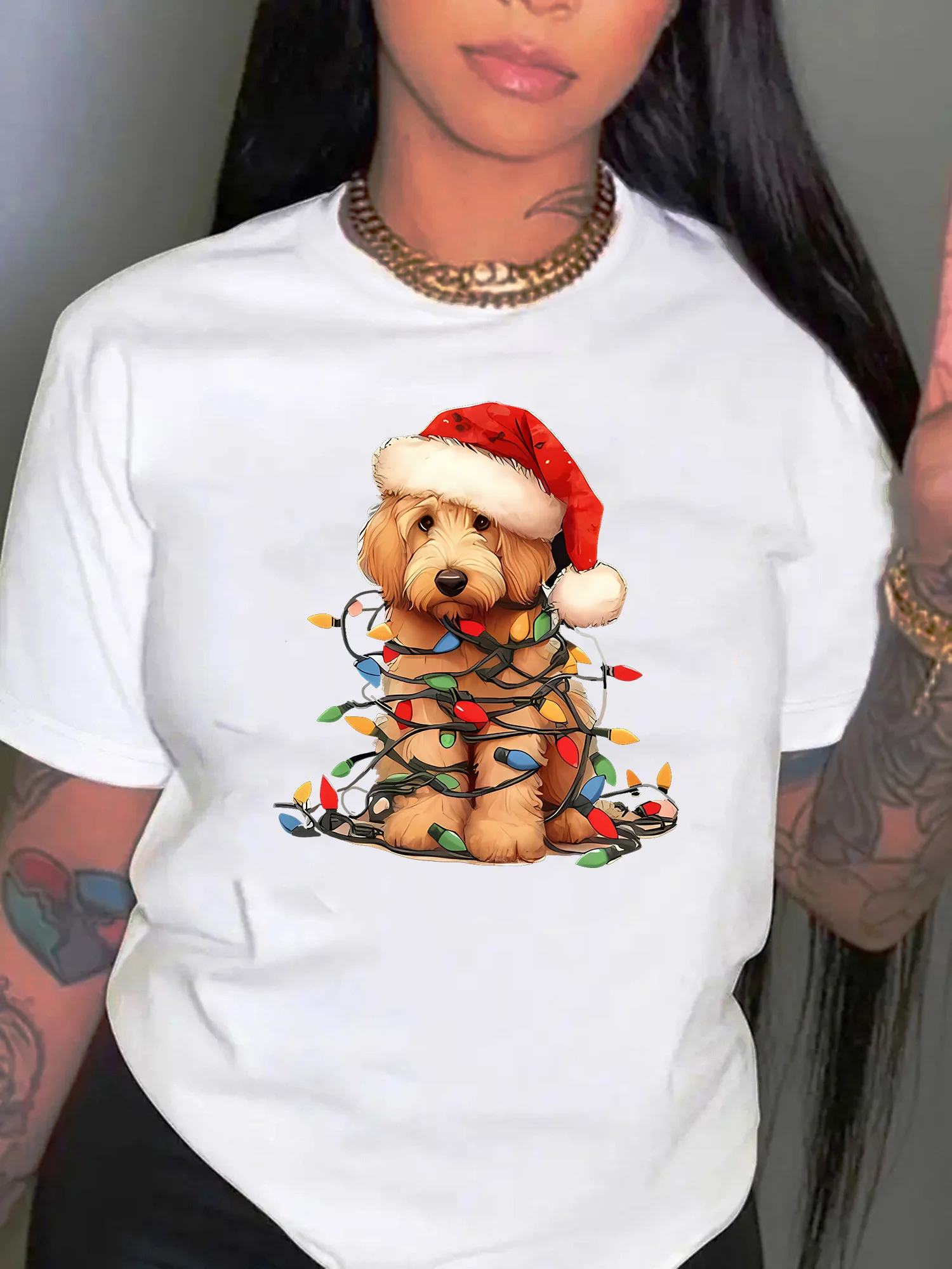 2025 جديد عارضة إلكتروني نمط طباعة للجنسين الشارع موضة الاتجاه قصيرة الأكمام القطن الخالص جولة الرقبة قصيرة الأكمام قميص