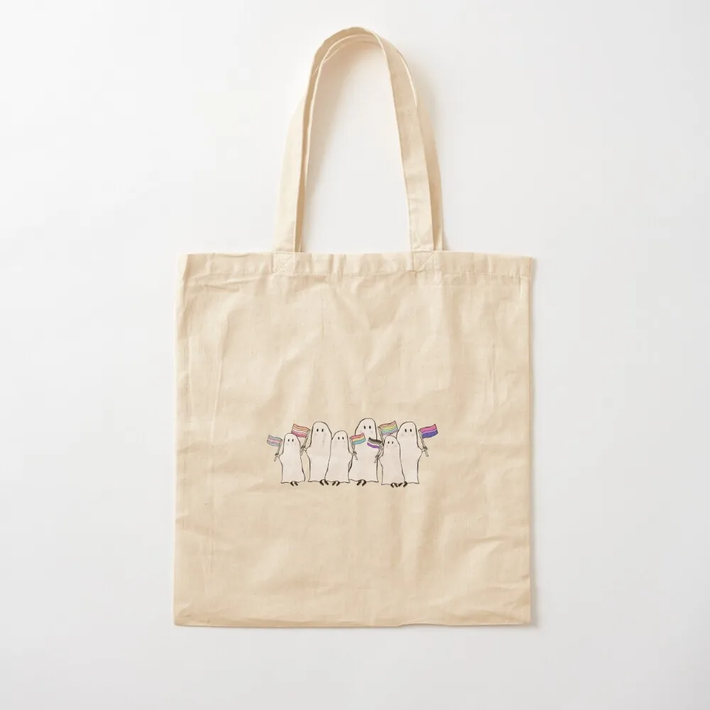 

little gay ghost family Tote Bag Handbags shopper bag women Canvas Tote Bag