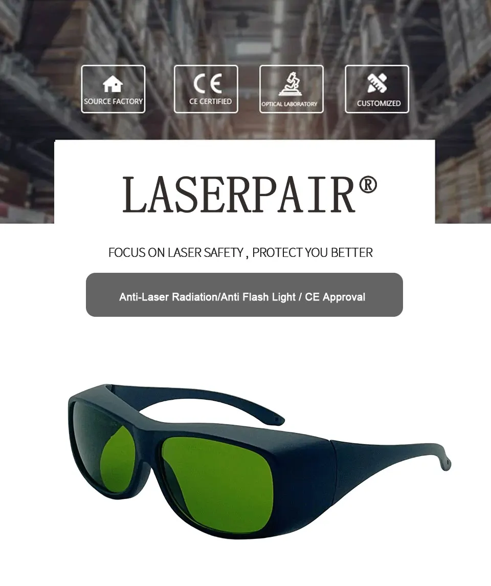 LaserPair 1060-1080nm OD7+ Laserschutzbrille, Speziell für Industrielaser, Schweißen, Markieren, Reinigen – Detail 1