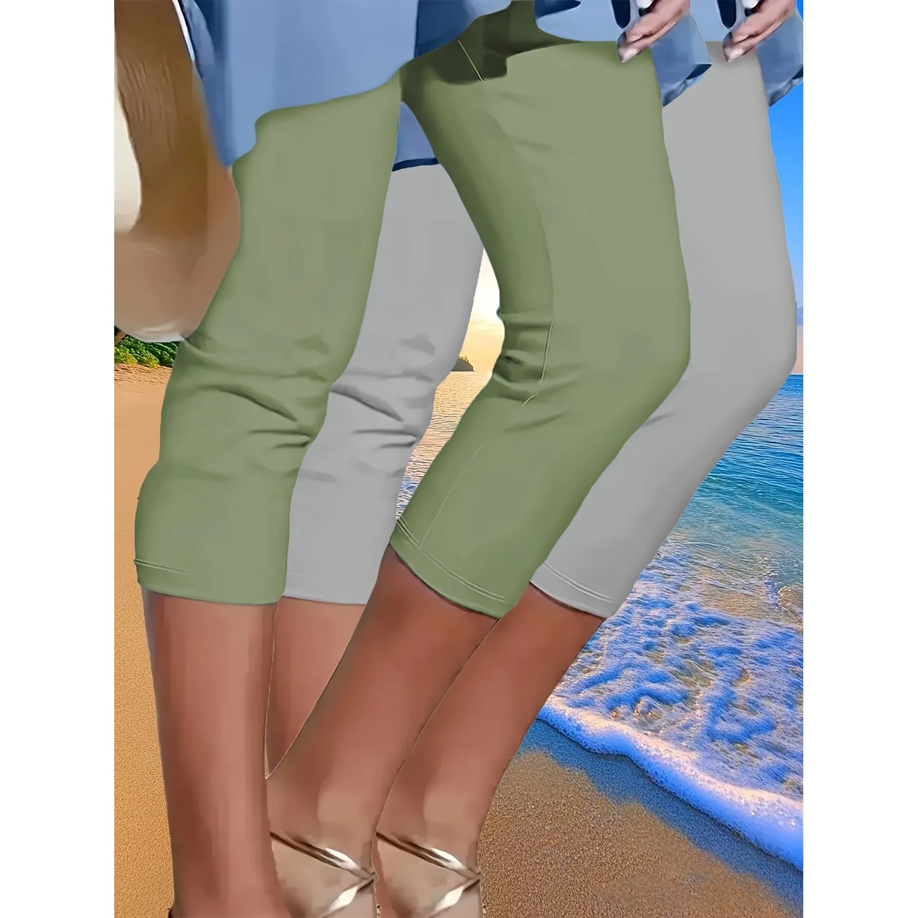 

Neutral Summer Casual Leggings Color Base Layer Pants 100% Other Material Women's Fashion Bottoms Online And Offline