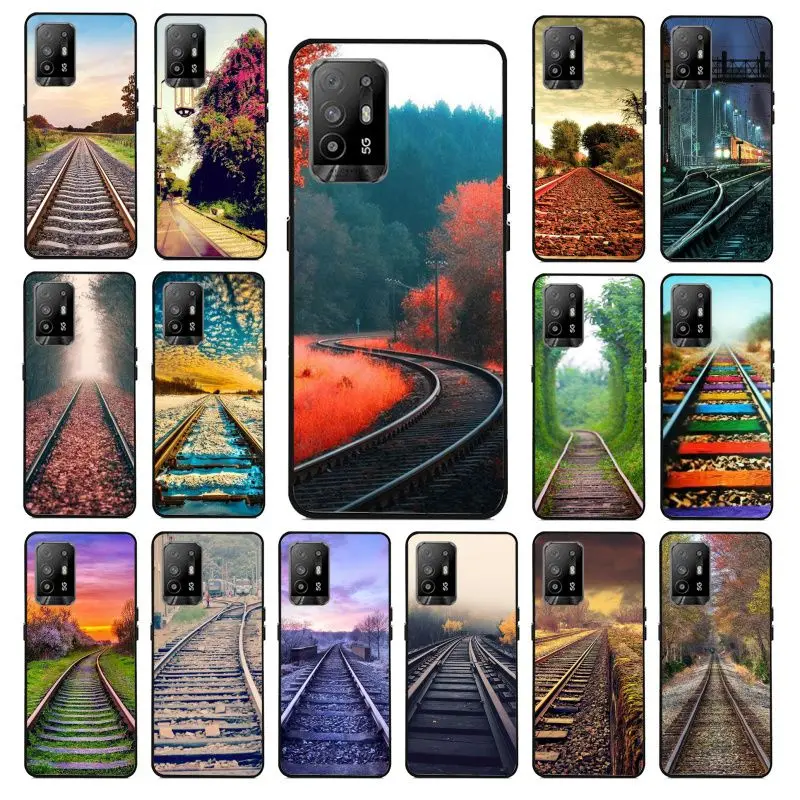 Railway Track soft fundas shell Phone cover For OPPO A74 A78 A94 A98 A54 A72 5G A57 A9 A53S A96 A9 A53 A73 2020 4G Cases coque