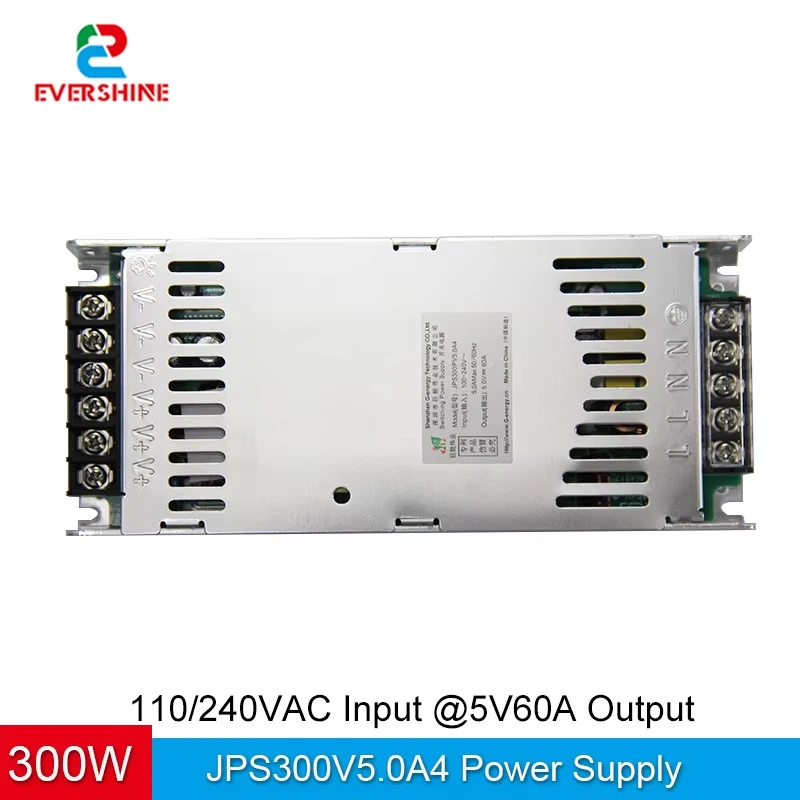 G-energy-JPS300V5.0A4 LED Power Supply AC 110 -240V Input 5V 60A output Suitable for USA, Korea, Japan 110V countries