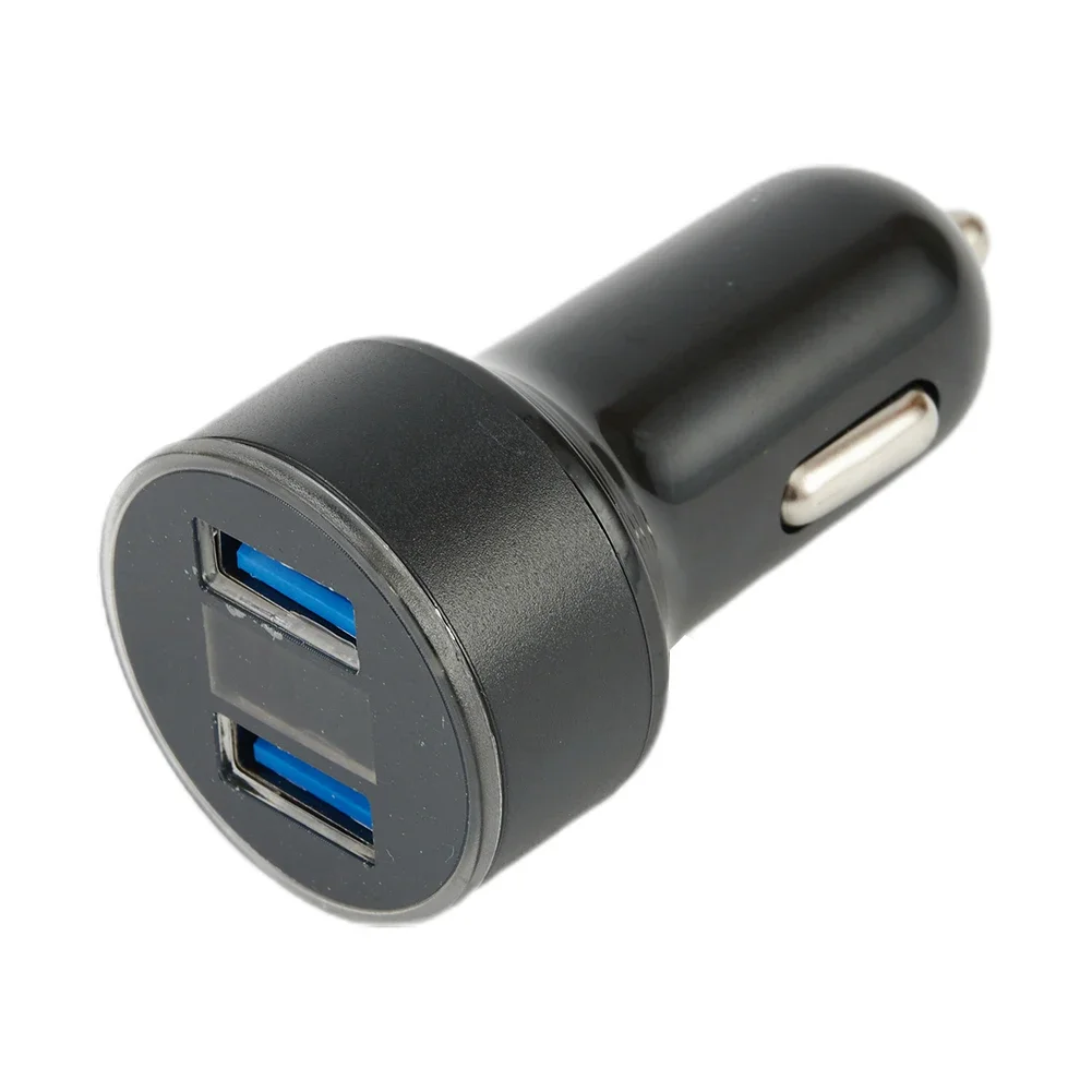 

Adaptor Car Charger Simultaneously Monitor Socket Splitter USB Voltmeter Aluminum Alloy Rim LED Ports DC12V-24V