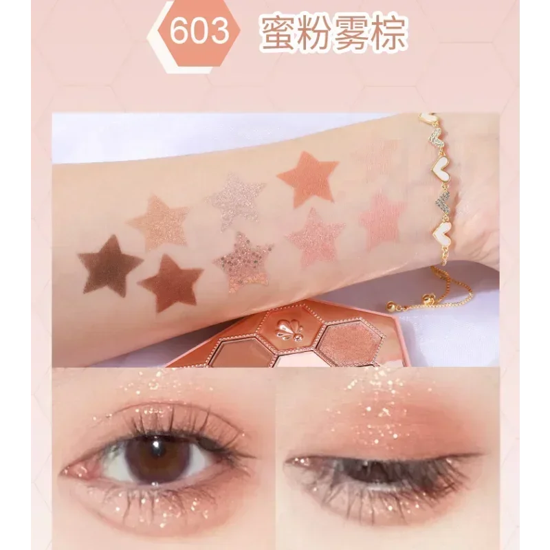 

HOLD LIVE 12-Color Honeycomb Diamond Eyeshadow Palette Matte Shimmer Eye Shadow Waterproof Long-lasting Shiny Makeup Cosmetics
