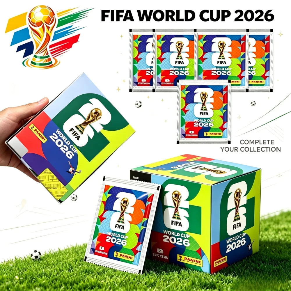 Hot Panini 2026 FIFA World Cup Sticker Collection Full Box Soccer Album Stickers Collection Panini Football Cards Gift for fan