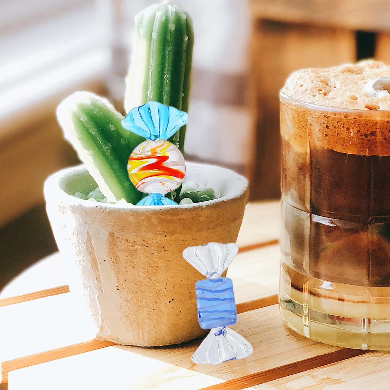 

12 Pcs Rich Decoration Atmosphere Candy Glass Crafts Dining Room Ornament Artworks Home