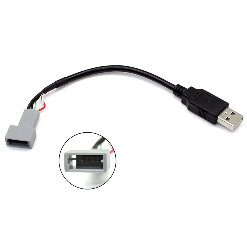 Car Multimedia Player Wire Harness Connector For Hyundai For Kia 4 Pin USB Conector Female To Male For Android Multimedia