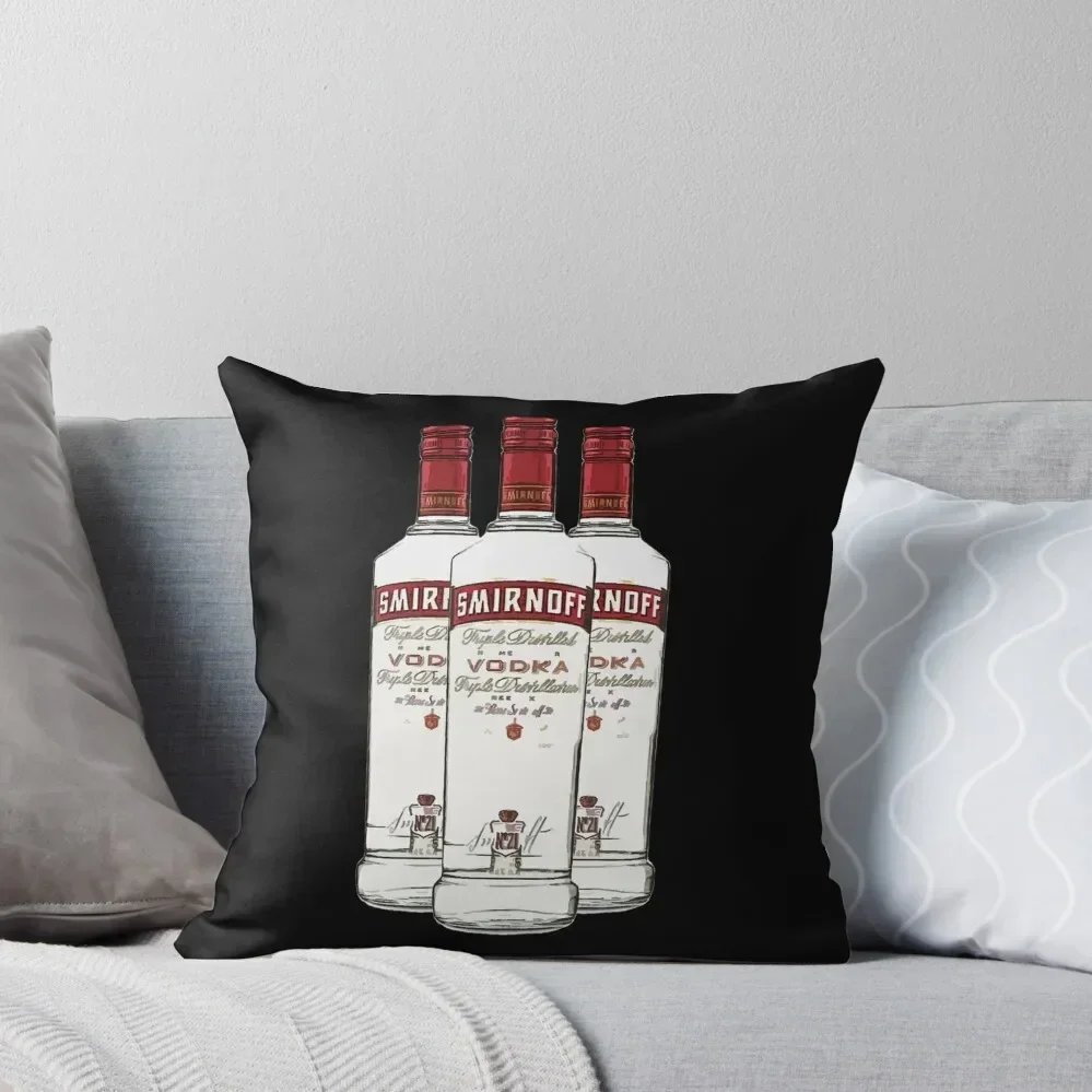 Smirnoff Vodka Alcohol Glass Bottle Gift Throw Pillow Christmas Covers Pillows Aesthetic Cushions Cover pillow