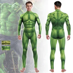 Superhero Bruce Banner Hulk Muscle Tights Jumpsuits Cosplay Costume Men Women Halloween Party Performance Zentai Bodysuit