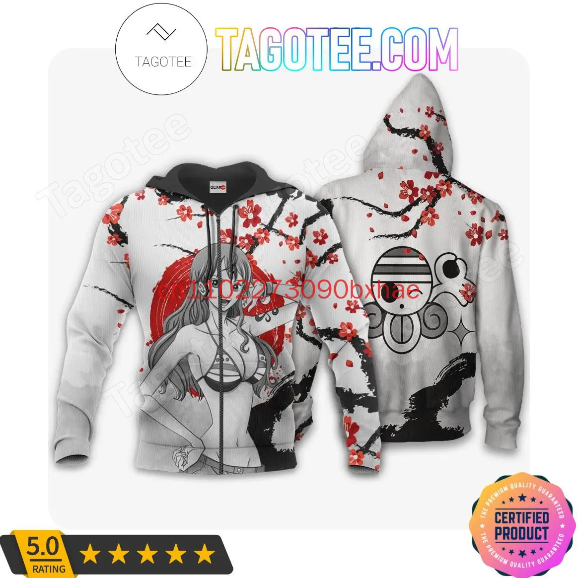 

Nami Cat Burglar One Piece Anime All Over Print Hoodie 3D Printing Cosplay Costumes Trendy Street Harajuku Men's Hoodie