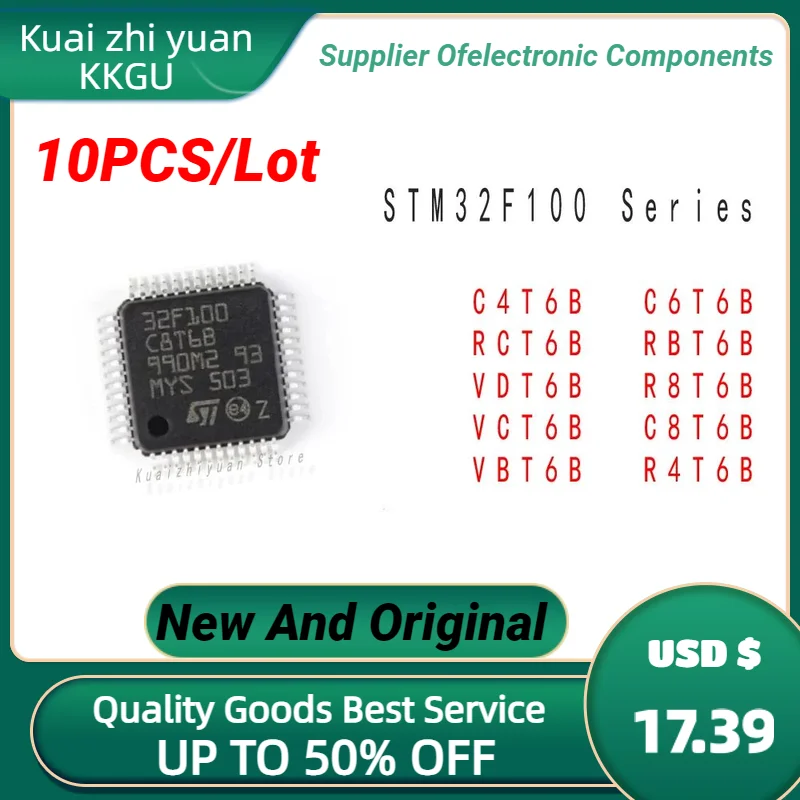 10PCS/Lot New And Original STM32F100C8T6B STM32F100R8T6B STM32F100RBT6B STM32F100C6T6B STM32F100VBT6B 32F100VCT6B Quality Goods