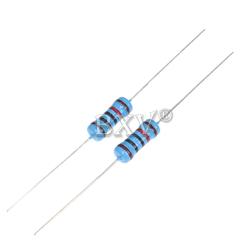 20PCS 2W 금속 필름 저항 1R ~ 1M 100R 220R 330R 1K 2.2K 3.3K 4.7K 10K 20K 47K 100K 2K2 3K3 4K7 100 220 330 680 옴 DNIGEF