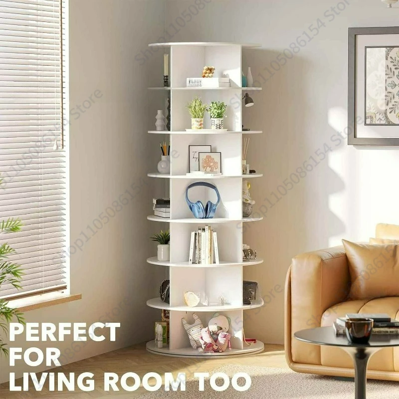 360-degree Rotating Shoe RackShoe Cabinet Multi-layer Shoe Cabinet Floor-to-ceiling Simple Bag Display Rack  Rotating Storage