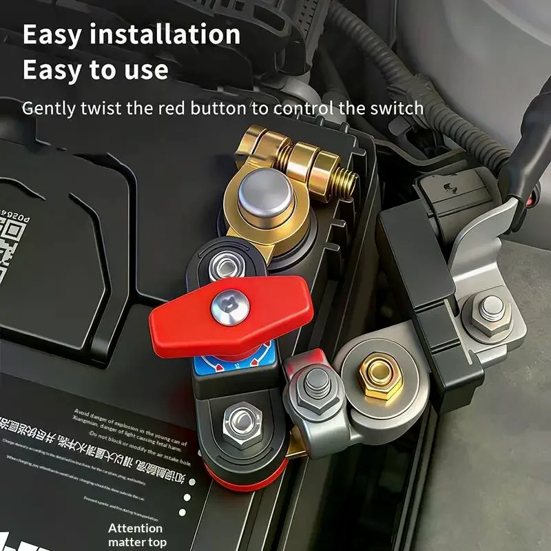 12V 24V Battery Disconnect Switch for Car RV Marine Rotating Terminal Quick Installation Bidirectional Joint Safe Start