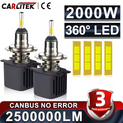 2200W 2500000LM H7 LED CANBUS 360 for Projector Lenses H11 H1 H4 LED H8 H9 Headlight Bulb HB3 9005 HB4 9006 LED Fog Lights 6000K