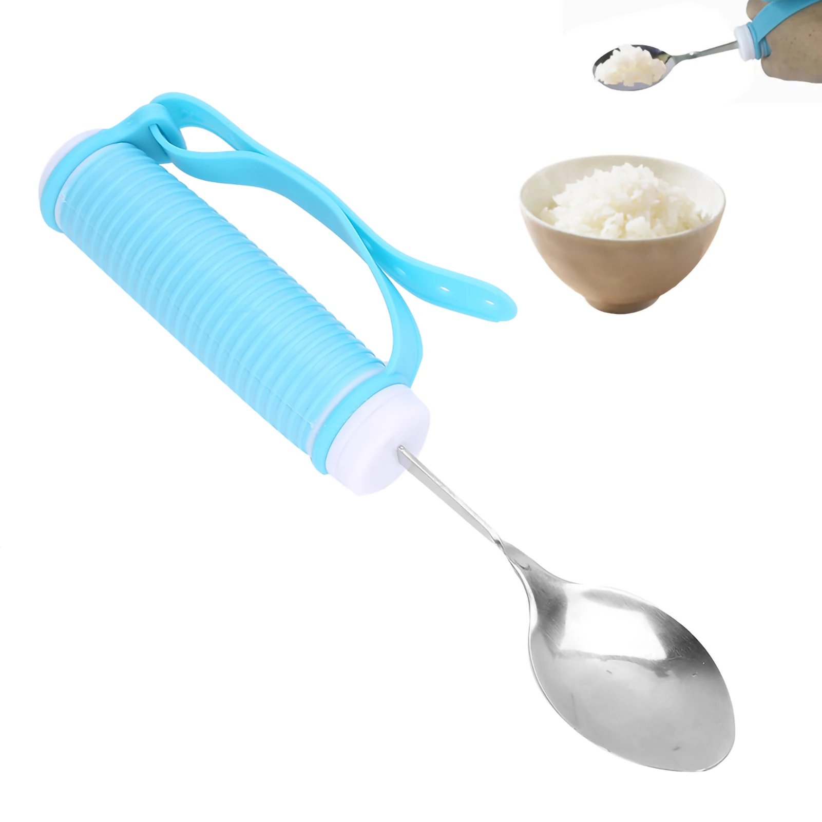 Elderly Eating Aids Disabled Eating Aids Elderly Auxiliary Tableware Disabled Eating Aids Flexible Anti‑Slip Eating Spoon Tool