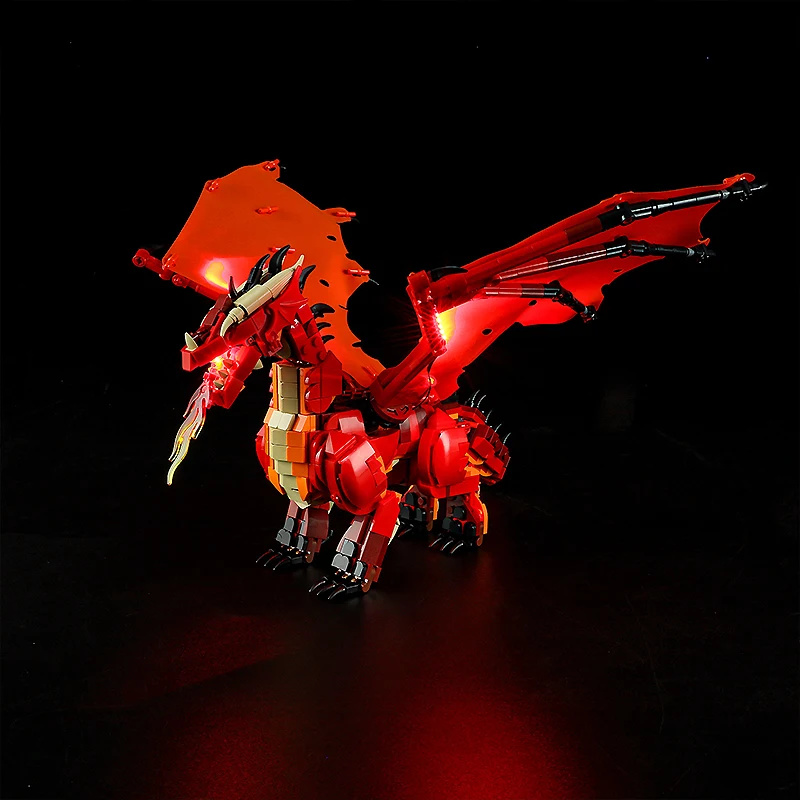 Kit luce LED fai da te per LEGO 21348 Dungeons & Dragons: Red Dragon Tale (solo luce a LED, senza modello di blocchi)