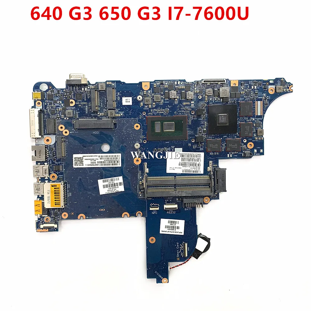 

HSN-I05C For HP Probook 640 G3 650 G3 Laptop Motherboard 916829-001 916829-601 6050A2860101 With I7-7600U CPU 216-0868010 GPU