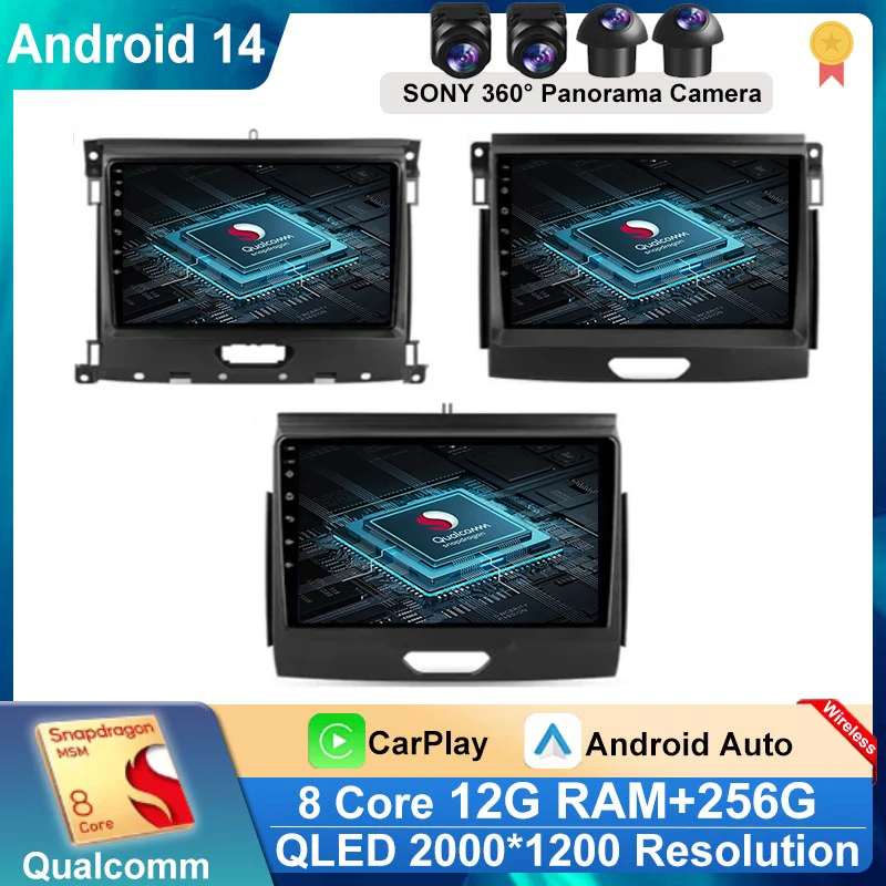 

Car Radio Android 14 For Ford Ranger P703 2015 - 2022 Stereo DSP BT Auto Head Unit QLED GPS Carplay Multimedia Player Navigation